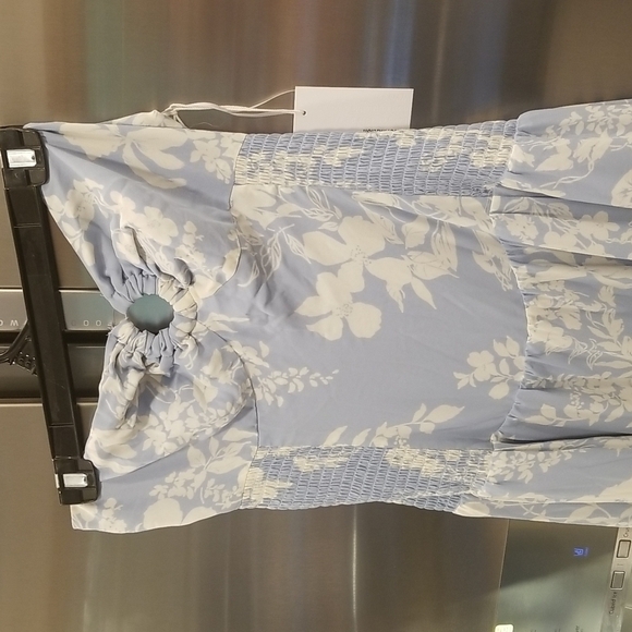 💕REFORMATION💕 Eleni Dress ~ Aliso Blue Floral Print 10 NWT - Picture 11 of 16